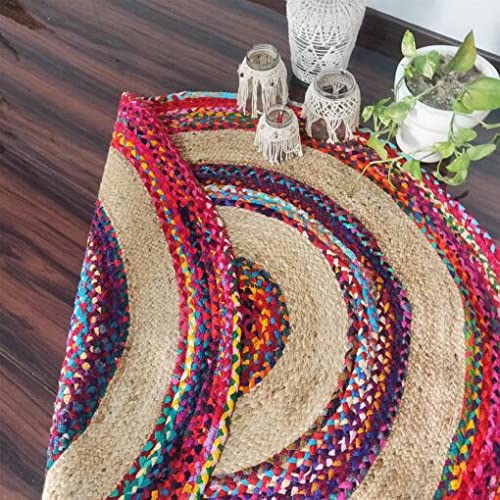 Handmade Braided Jute & Chindi - Braided Area Rug