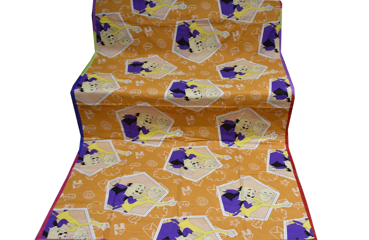 Cotton Cartoon Print Bright Single Duvet Cover Pair 
