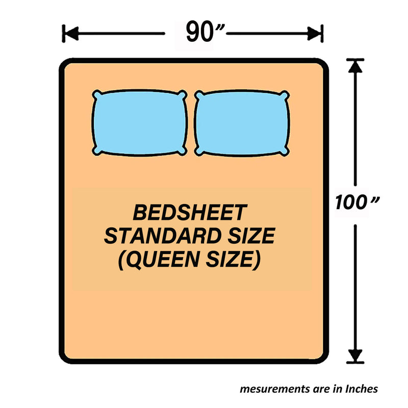 Fabby Decor Designer Pure Cotton King Size Mix & Match Bedsheet