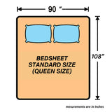 Petal Paradise Queen Size Pure Cotton Printed Bedsheet