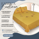 Fabby Parrot Embroider King Size Bed Sheets