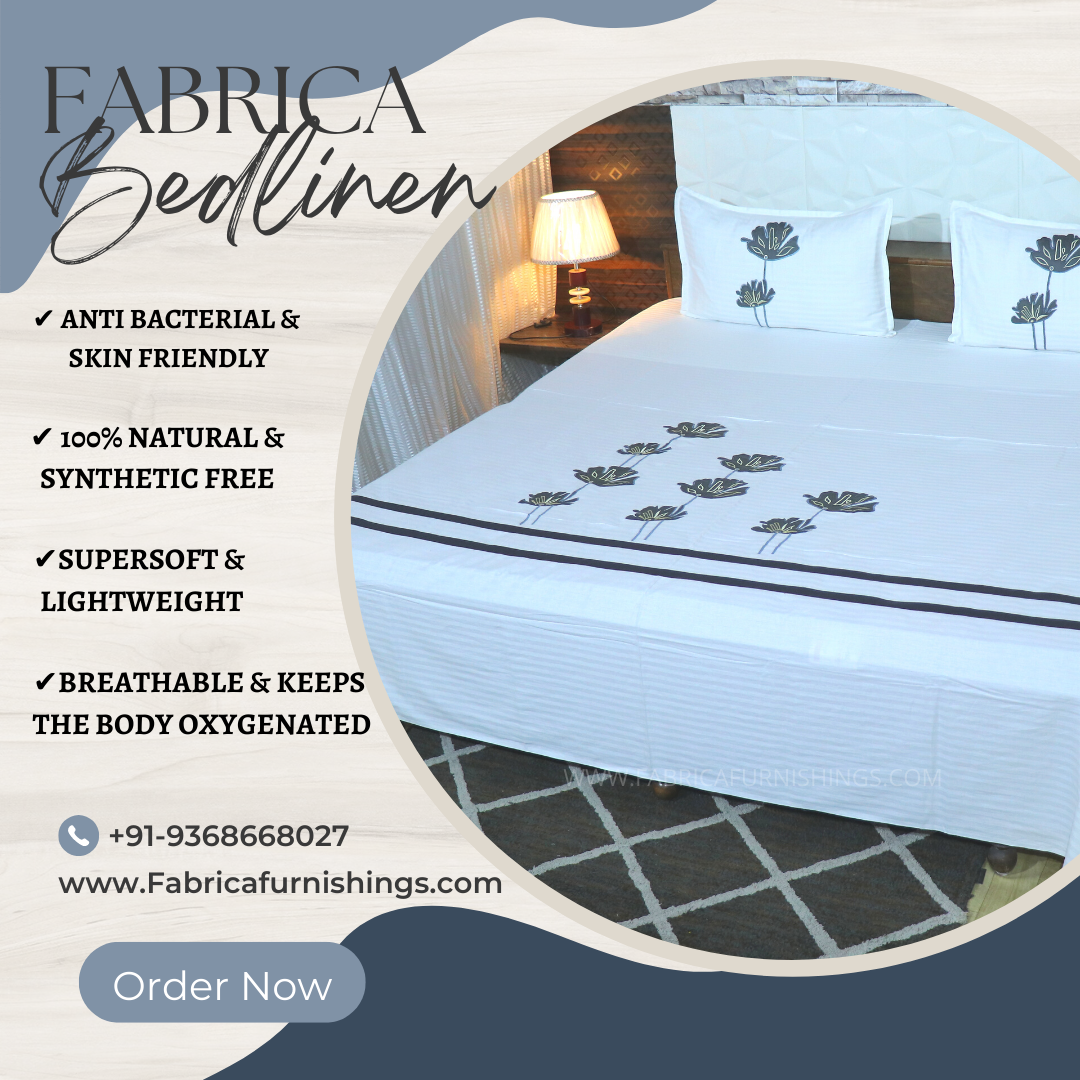 Fabby Royal Designer Patchwork Embroider king Size Bed Sheets