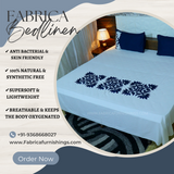 Fabby Decor Cotton Designer Embroidery Patchwork Kingsize BedSheet