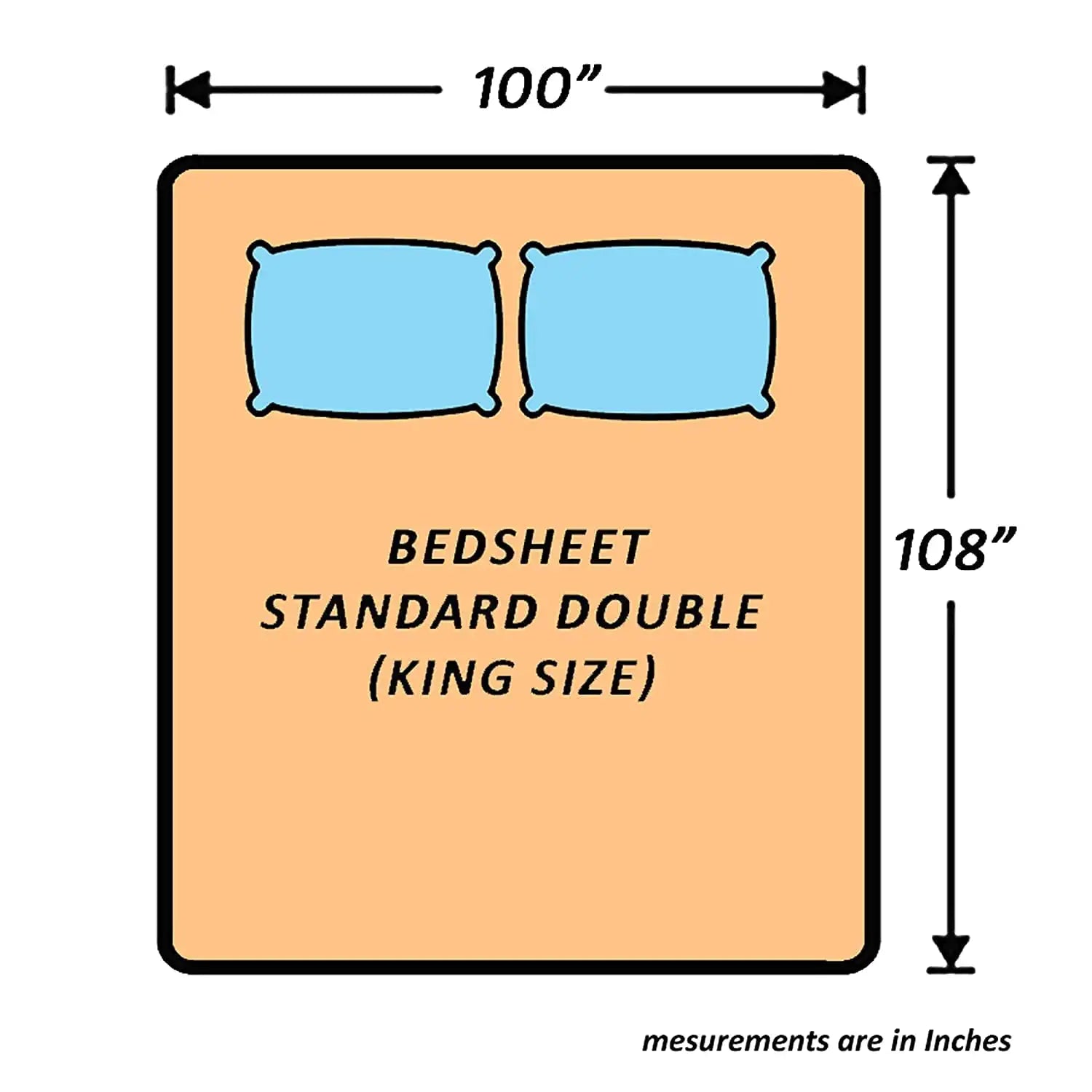 Dobby Checks 600 TC Hand block Printed  King-size Bedsheet