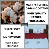 Fabby Decor Designer Embroidered king Size Bed Sheets