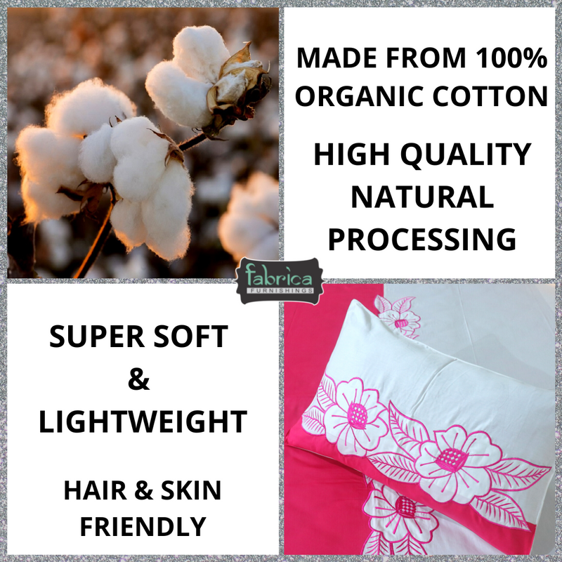 Fabby Decor Designer Embroidered king Size Bed Sheets