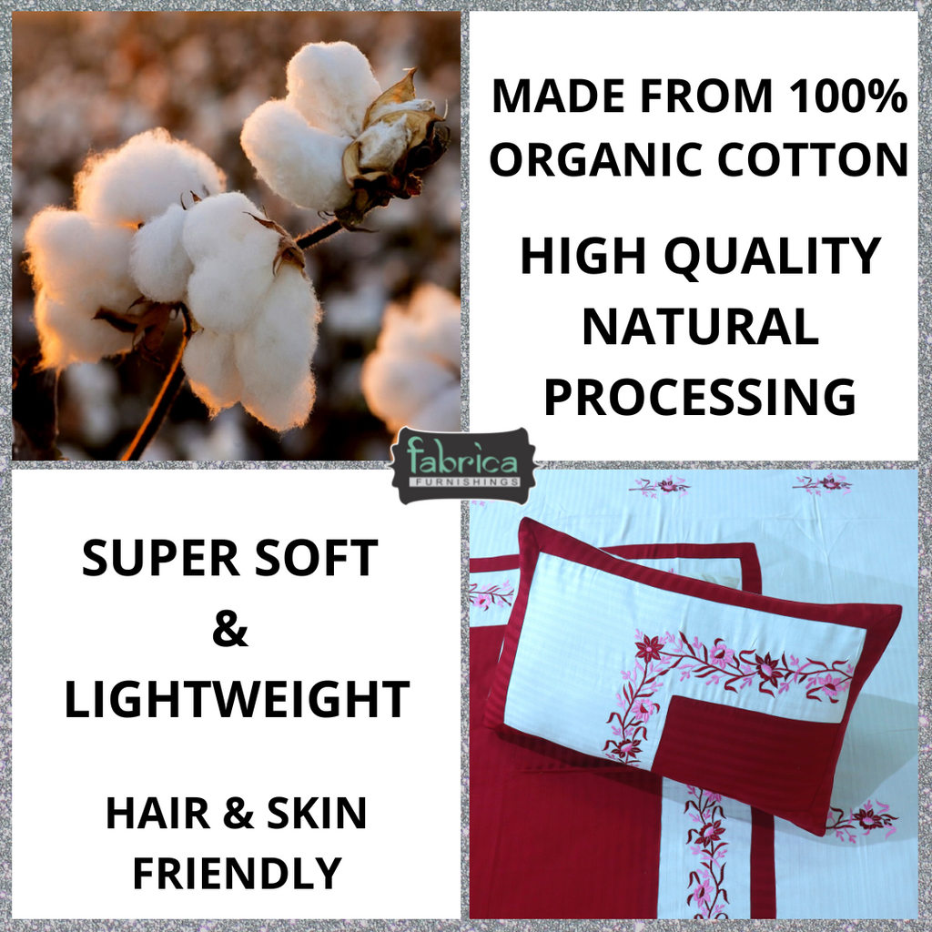 Fabby Royal Designer Embroidered king Size Bed Sheets