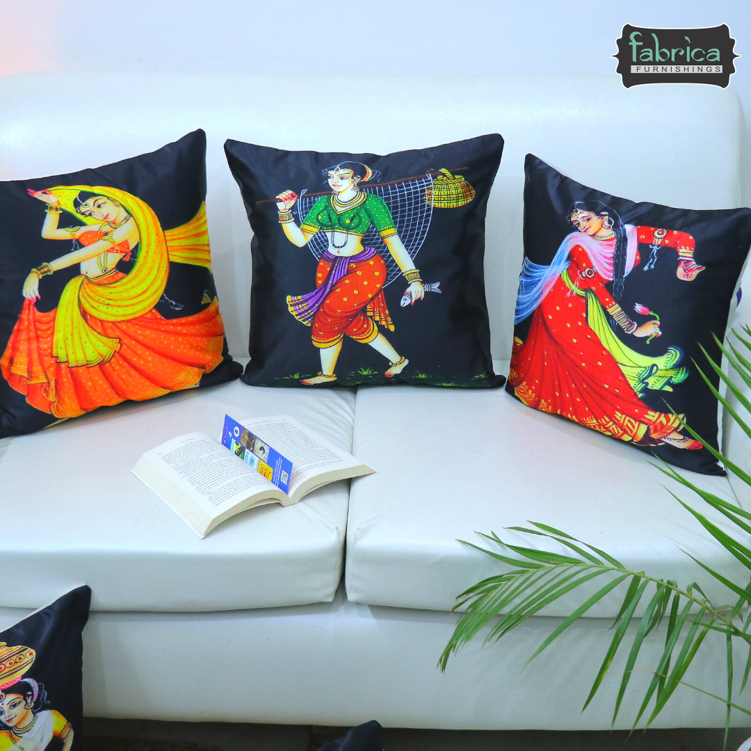 Anita's Royal Digital  Cushion Covers (SET OF 5).