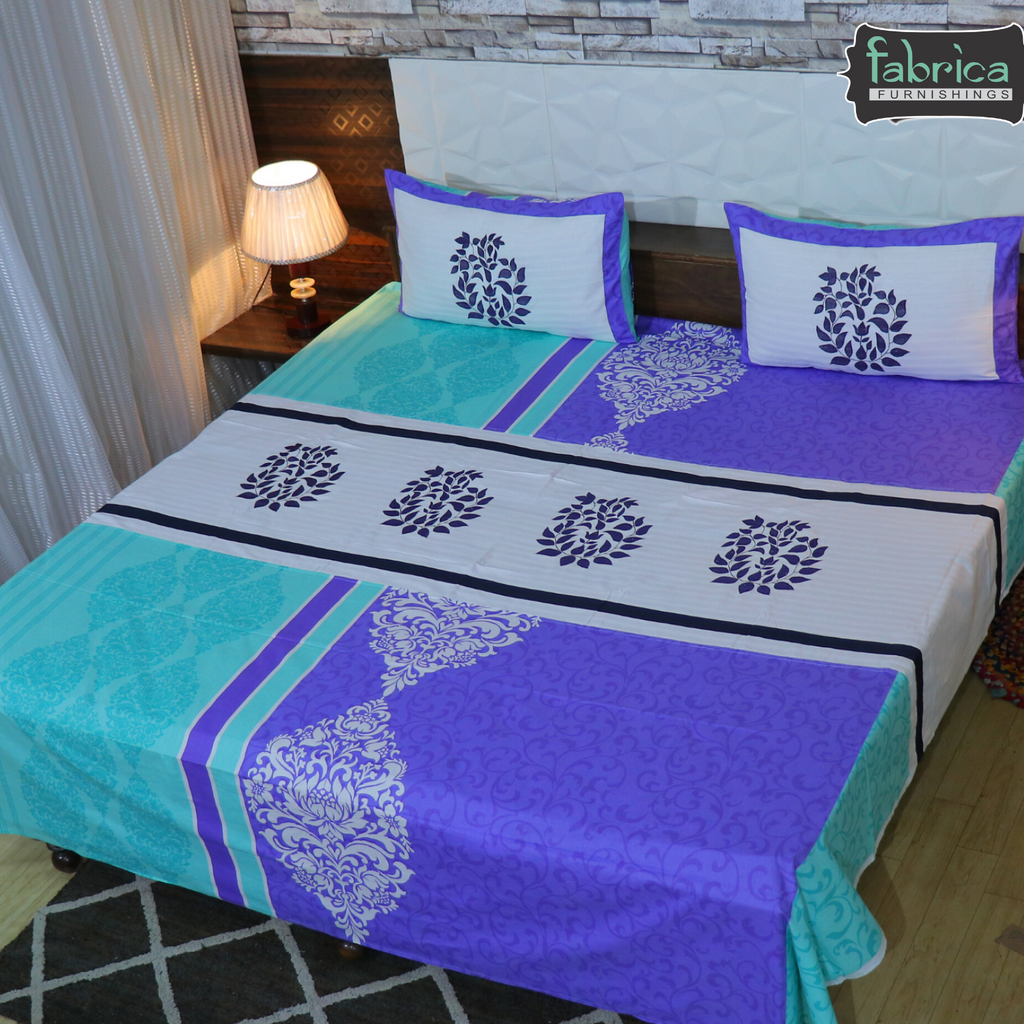 Decor classic Embroider Cotton King Designer Bedsheet