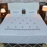 Fabby Decor Classic Embroider Cotton Designer King Bed Sheets
