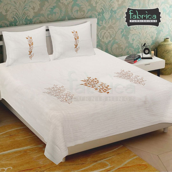Fabby Home Designer Embroidered Double Bed king Size Bed Sheets