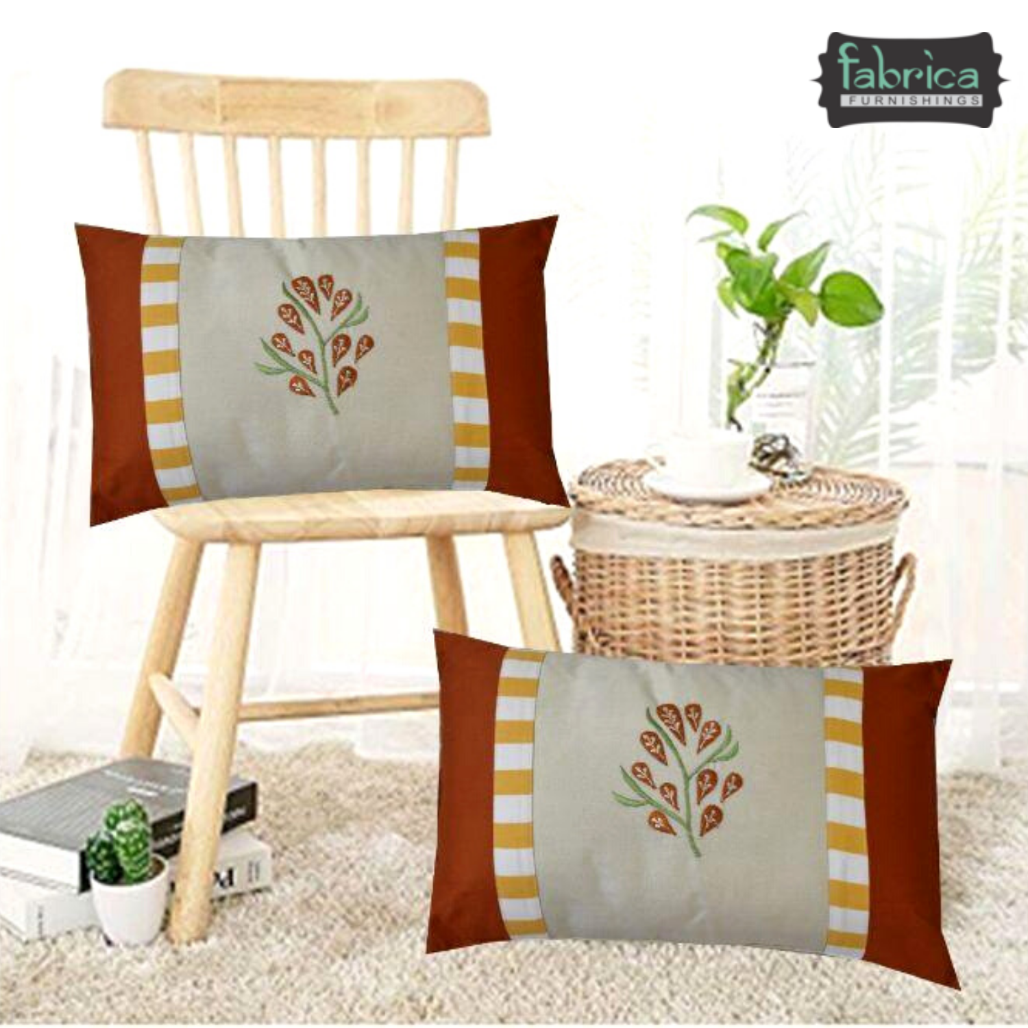Royal Cushion Covers(Set of 2 With Filler)