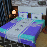 Fabby Decor Designer Embroidered king Size Bed Sheets