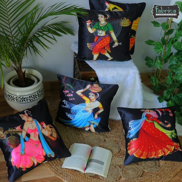 Anita's Royal Digital  Cushion Covers (SET OF 5).