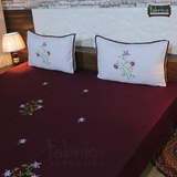 Fabby Home Designer Kingsize Embroider Bedsheet