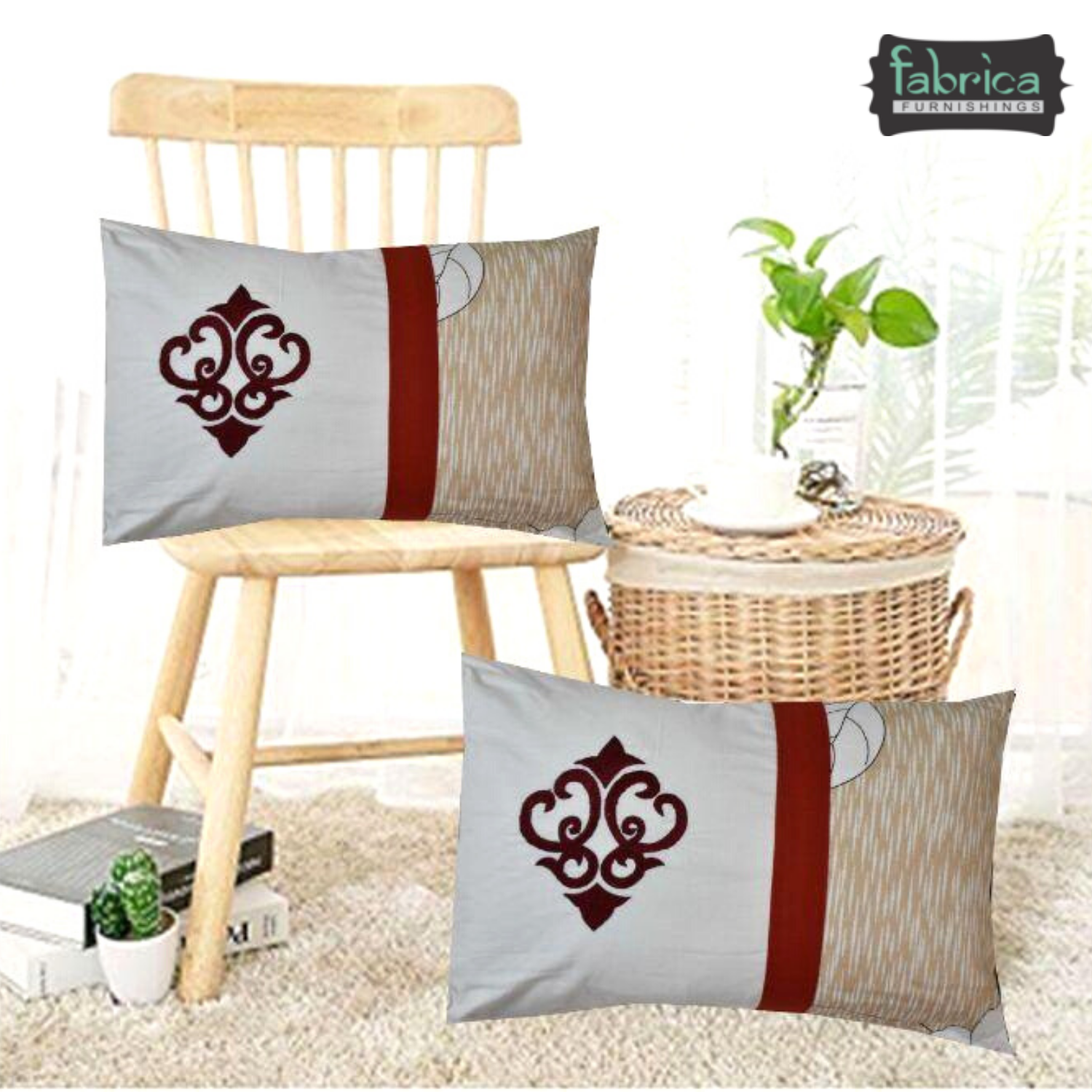 Royal Cushion Covers(Set of 2 With Filler)