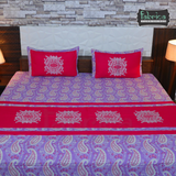 Fabby Decor Classic Embroider Designer Cotton King Size Bed Sheets