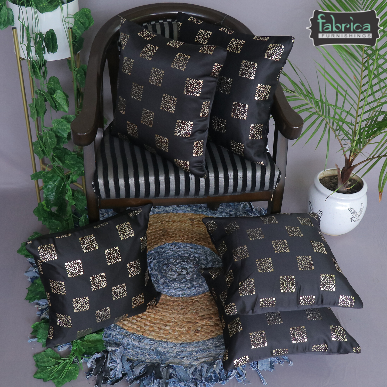 ANITA'S ROYAL CUSHION COVERS (SET OF 5).