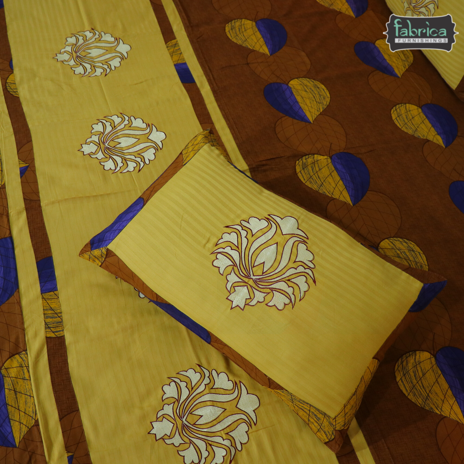 Fabby Decor Designer Embroidered king Size Bed Sheets