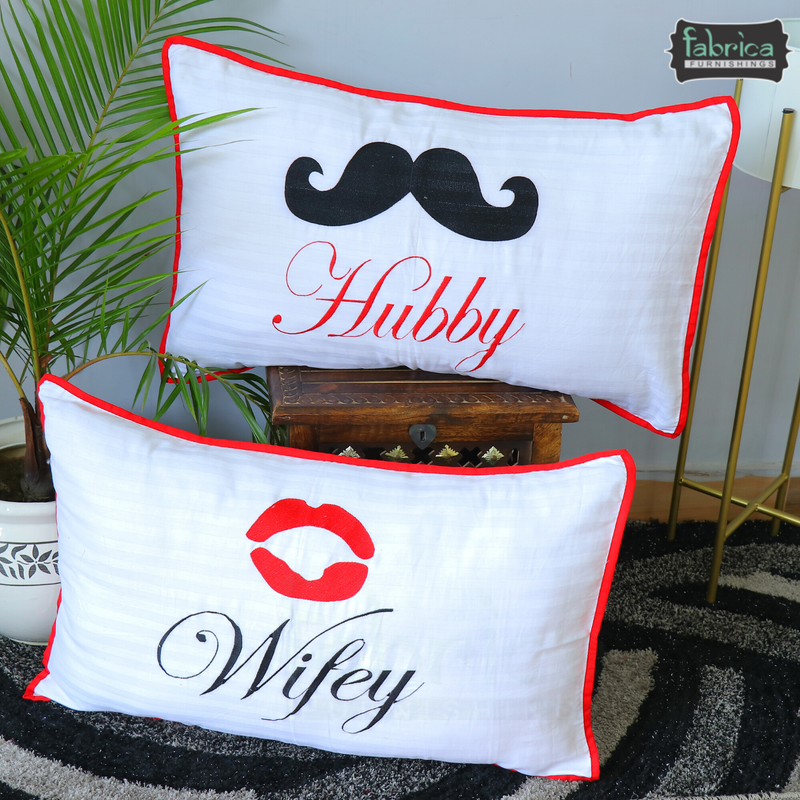 Hubby & Wifey Pillow Cover Pair only