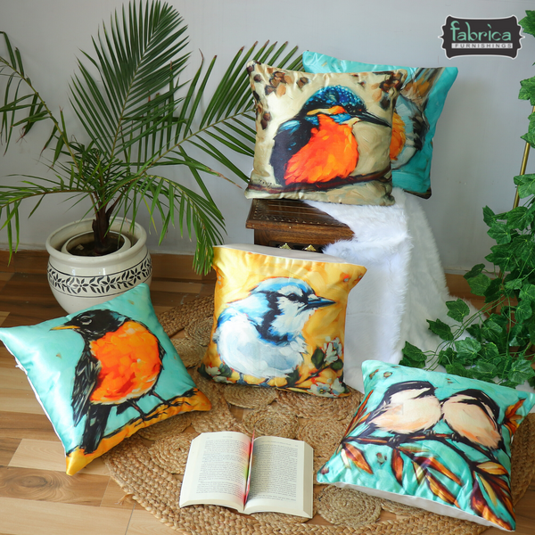 ANITA'S ROYAL DIGITAL KNITTING CUSHION COVERS (SET OF 5) | Digital Printed Cushion Covers 16 Inch X 16 Inch