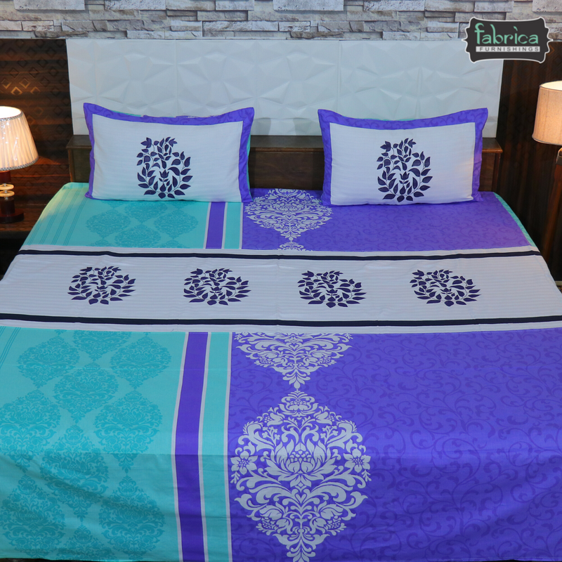 Decor classic Embroider Cotton King Designer Bedsheet