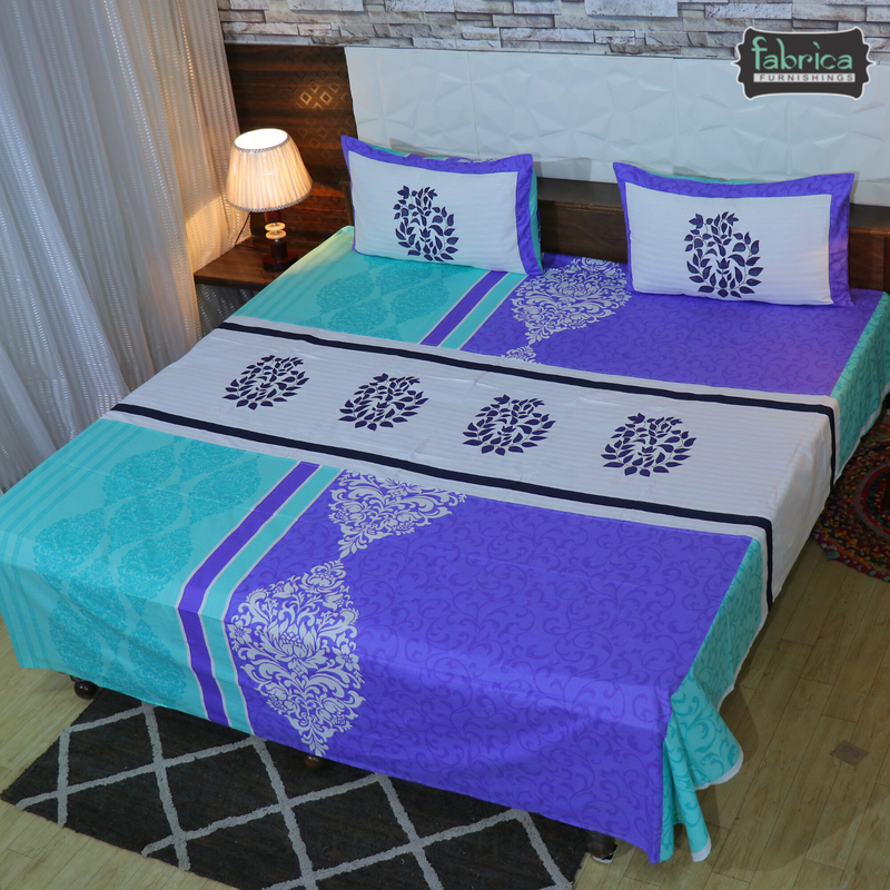 Decor classic Embroider Cotton King Designer Bedsheet