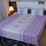 Fabby Decor Designer Embroidered king Size Bed Sheets