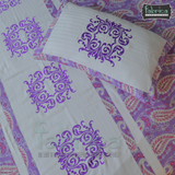Fabby Decor Classic Embroider Designer Cotton King Size Bed Sheets