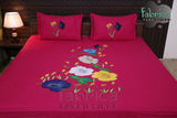Home Designer Patchwork Embroider King Size Bed Sheets 