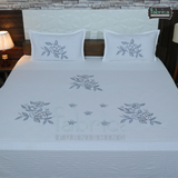 Fabby Decor Classic Embroider Cotton Designer King Bed Sheets