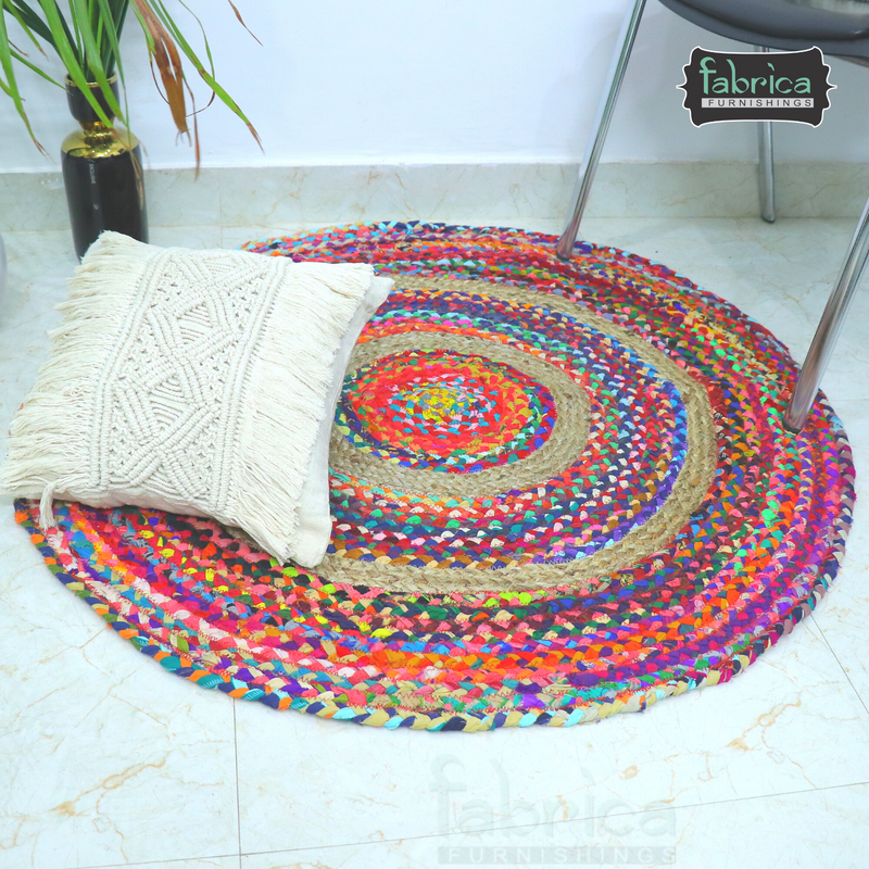 Handmade Braided Jute & Chindi - Braided Area Rug