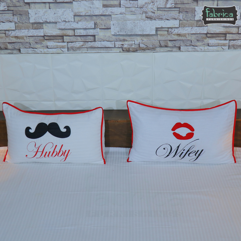 Hubby & Wifey Pillow Cover Pair only
