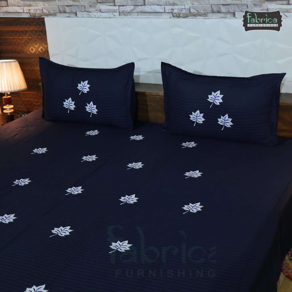 Fabby Decor Classic Embroider/Patchwork Cotton Designer King size Bed Sheets