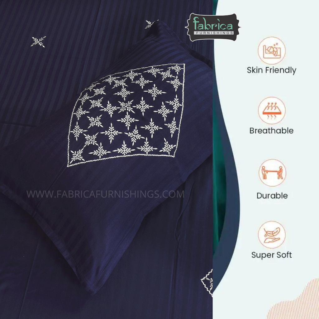 Fabby Royal Embroidered king Size Double Bed Bed Sheets