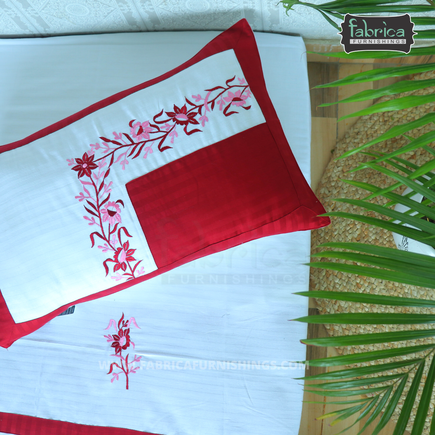 Fabby Royal Designer Embroidered king Size Bed Sheets