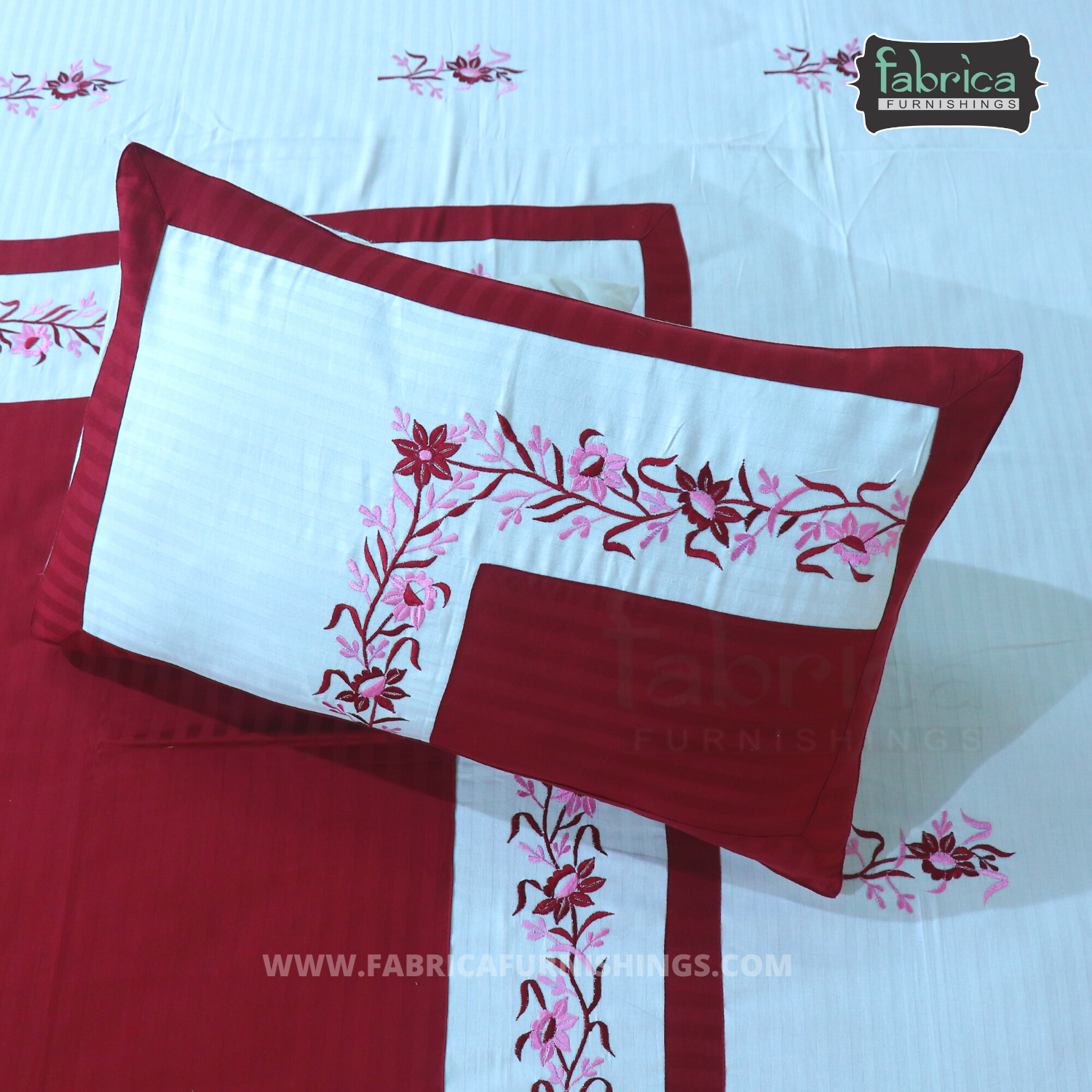 Fabby Royal Designer Embroidered king Size Bed Sheets