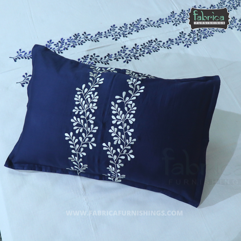 Fabby Decor Cotton Designer Embroidery king Size Bedsheets