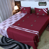 Fabby Decor Designer Embroidered king Size Bed Sheets