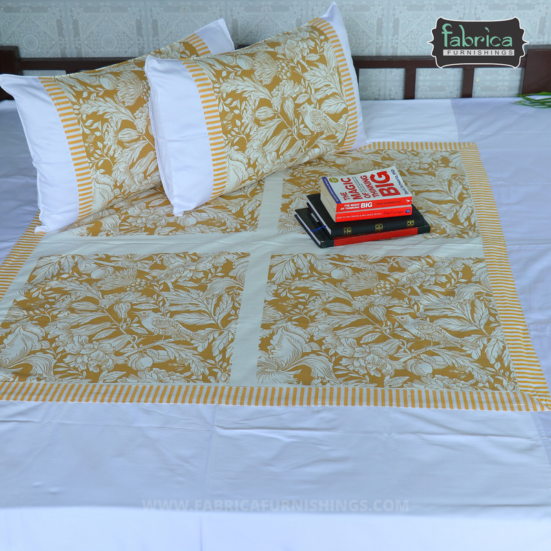 Fabby Decor Cotton Designer Mix n Match kingsize Bedsheet