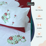 Fabby Decor Designer Embroidered king Size Bed Sheets