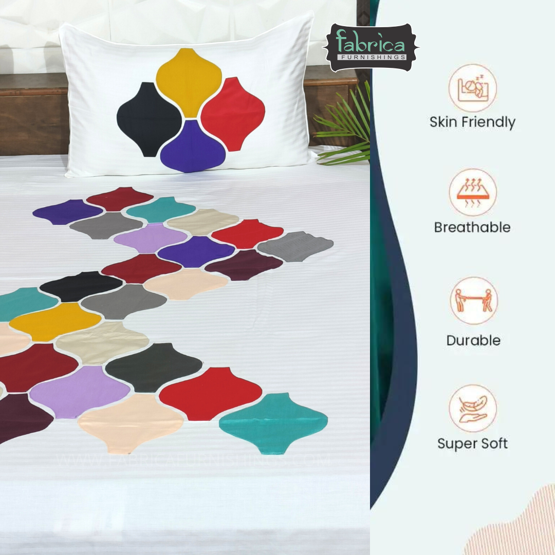Fabby Royal Designer Patchork king Size Bed Sheets