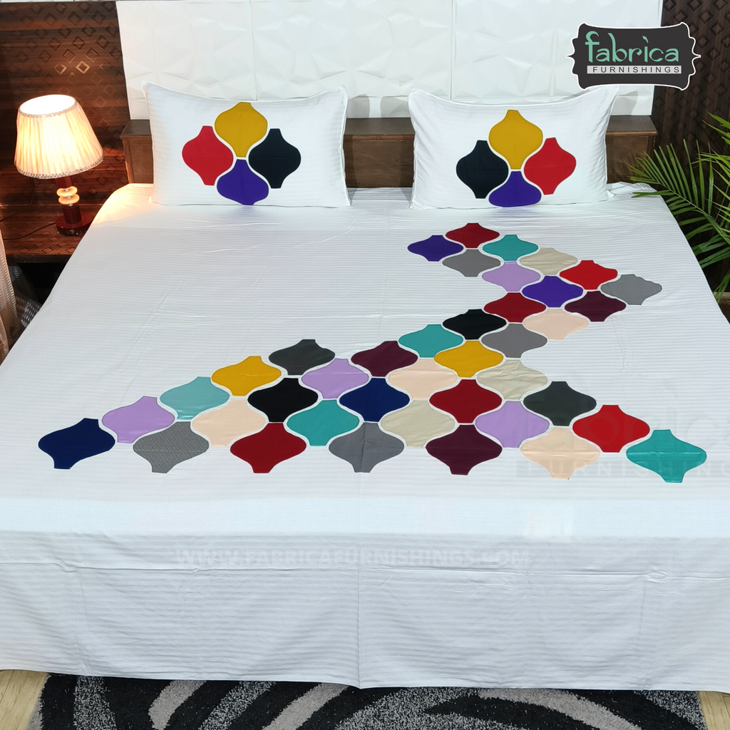 Fabby Royal Designer Patchork king Size Bed Sheets