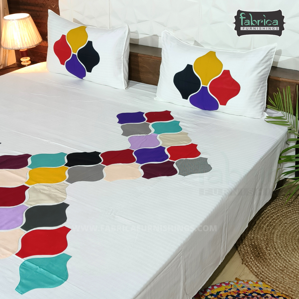 Fabby Royal Designer Patchork king Size Bed Sheets