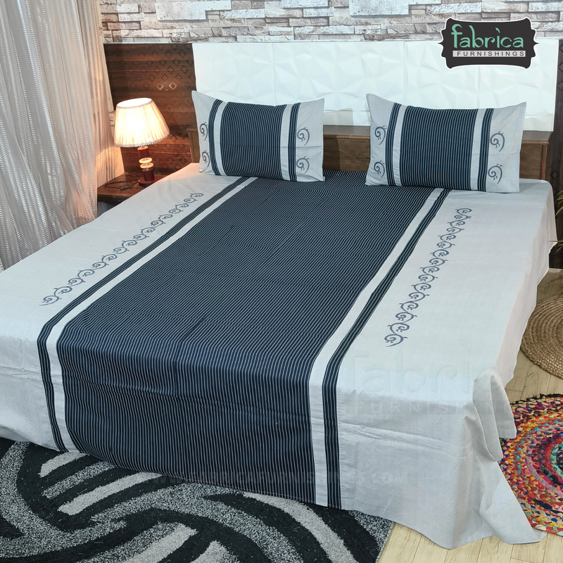 Fabby Royal Designer Embroidery king Size Bed Sheets