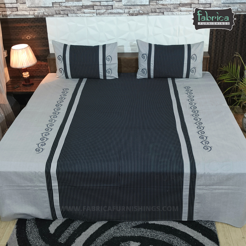 Fabby Royal Designer Embroidery king Size Bed Sheets