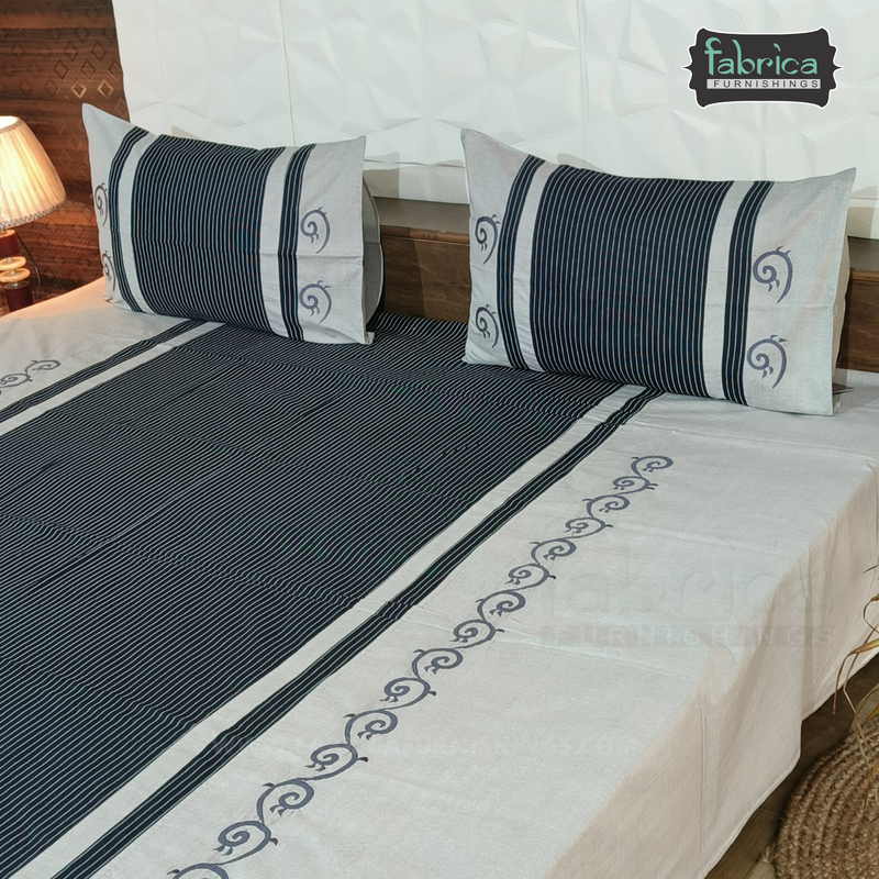Fabby Royal Designer Embroidery king Size Bed Sheets