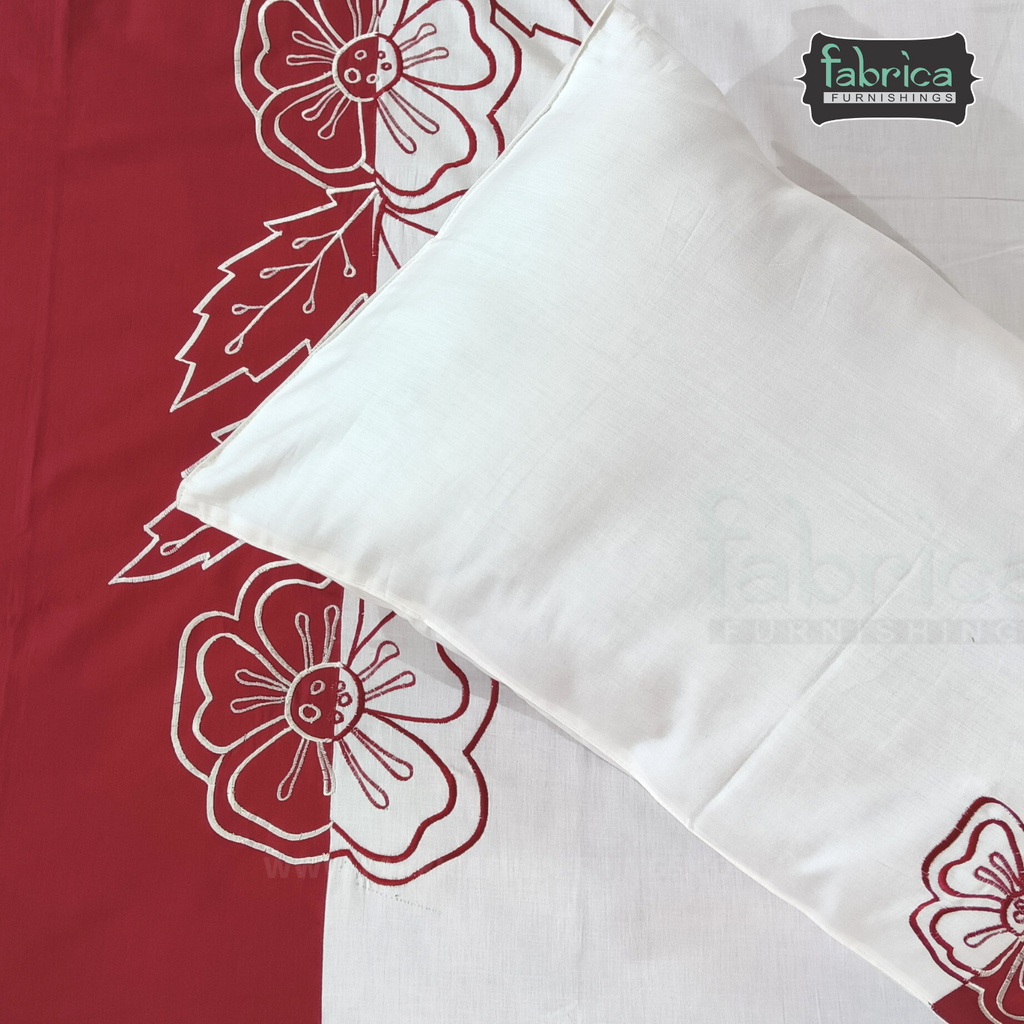 Fabby Decor Designer Embroidered king Size Bed Sheets