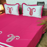Decor Designer Mix & Match Embroidery Kingsize Double Bedsheet