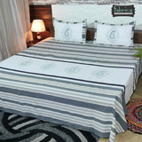 Decor Designer Mix & Match Embroidery Kingsize Double  Bedsheet